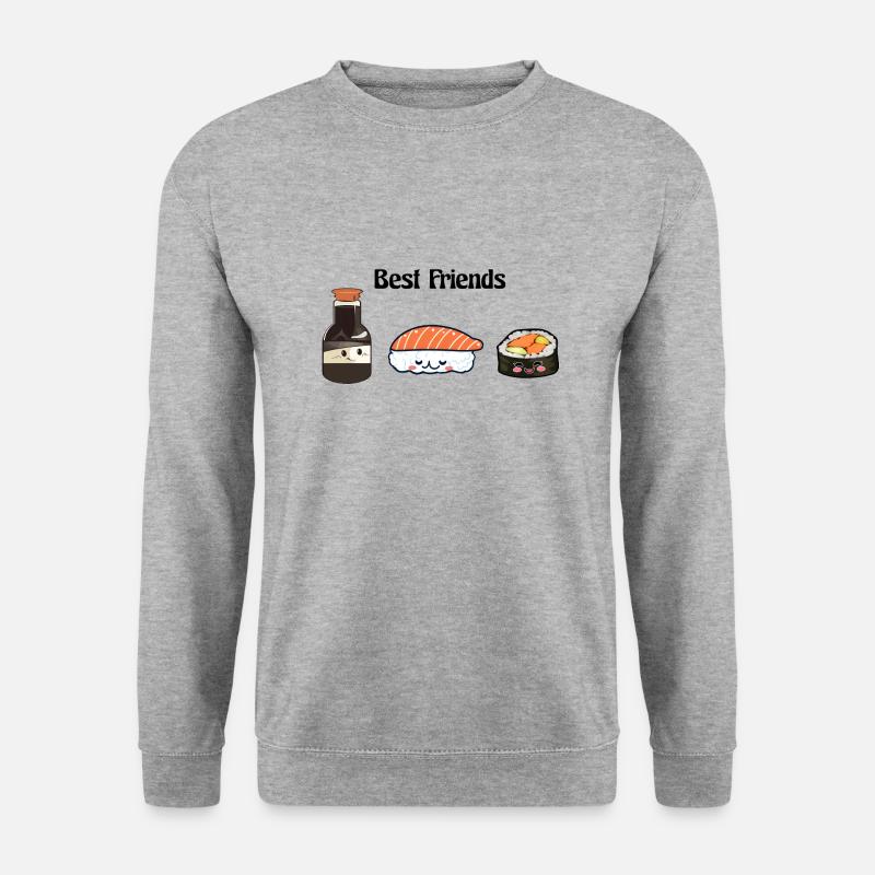 Best Friends Sushi - Unisex Pullover - Weißgrau meliert