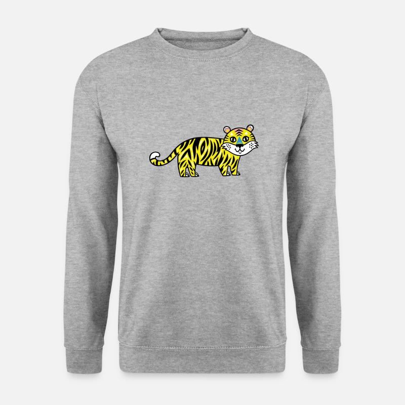 Wildtiere - Unisex Pullover - Weißgrau meliert