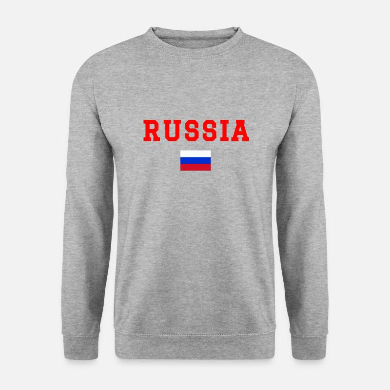 Russland - Unisex Pullover - Weißgrau meliert