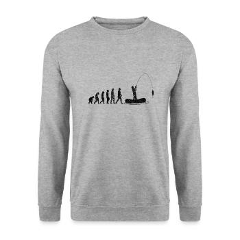 Pêche Hameçon Pêche Pêche Pêcheur - Sweat-shirt Unisexe - gris chiné - Devant - Alina (178cm) & Michal (187cm)