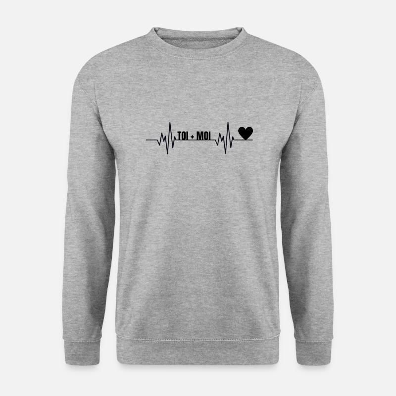 Liebe - Unisex Pullover - Weißgrau meliert