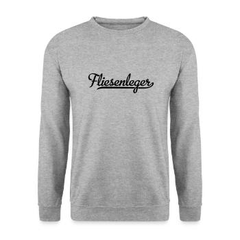 Fliesenleger - Unisex Pullover - Weißgrau meliert - Vorne - Alina (178cm) & Michal (187cm)