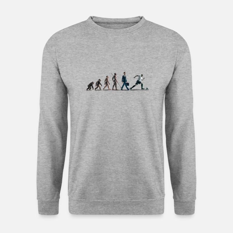 Evolution Football Artboard 1 - Unisex Sweatshirt - salt & pepper