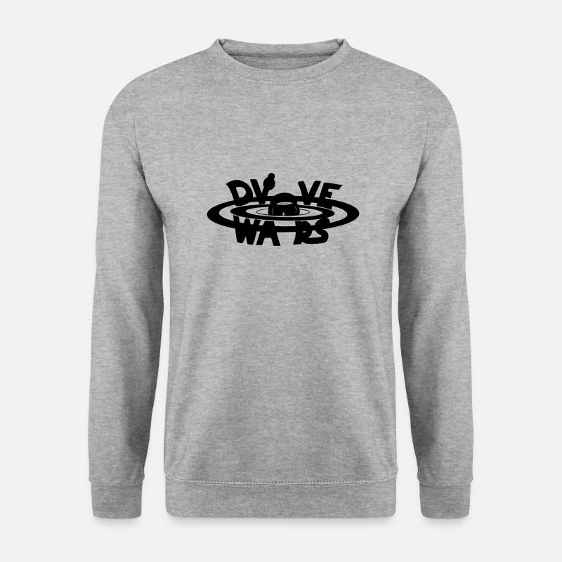 Strickversion Diving - Unisex Pullover - Weißgrau meliert