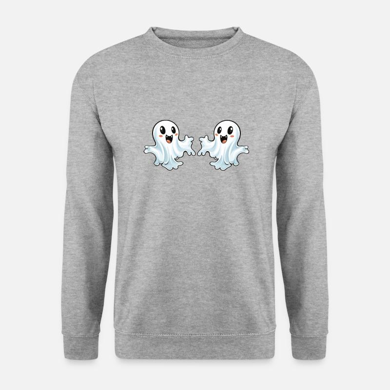 Ghosts Halloween - Unisex Pullover - Weißgrau meliert