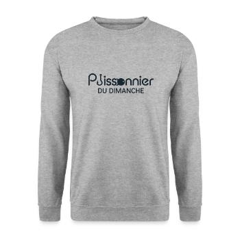 Poissonnier du Dimanche humour pêcheur amateur - Sweat-shirt Unisexe - gris chiné - Devant - Alina (178cm) & Michal (187cm)