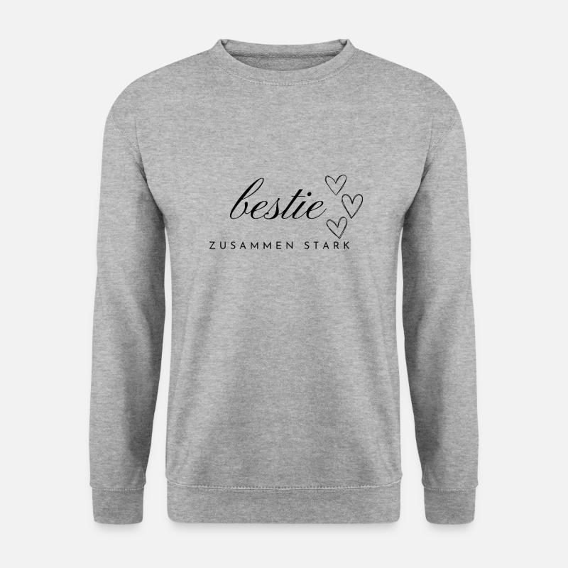 Bestie - Unisex Pullover - Weißgrau meliert