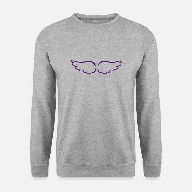 Flügelchen - Unisex Pullover - Weißgrau meliert