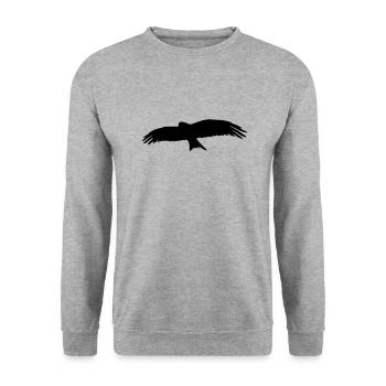 Vogel - Unisex Pullover - Weißgrau meliert - Vorne - Alina (178cm) & Michal (187cm)