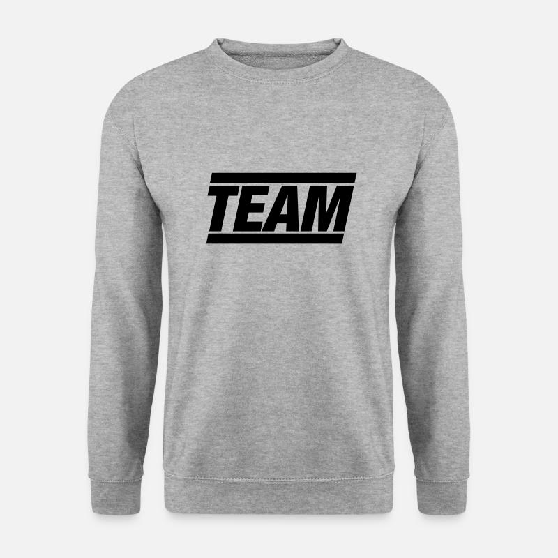 TEAM - Unisex Pullover - Weißgrau meliert