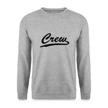 crew - Unisex Pullover - Weißgrau meliert - Vorne - Alina (178cm) & Michal (187cm)
