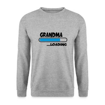 Grandma loading - Unisex Pullover - Weißgrau meliert - Vorne - Alina (178cm) & Michal (187cm)