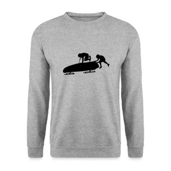 BOB - Unisex Pullover - Weißgrau meliert - Vorne - Alina (178cm) & Michal (187cm)
