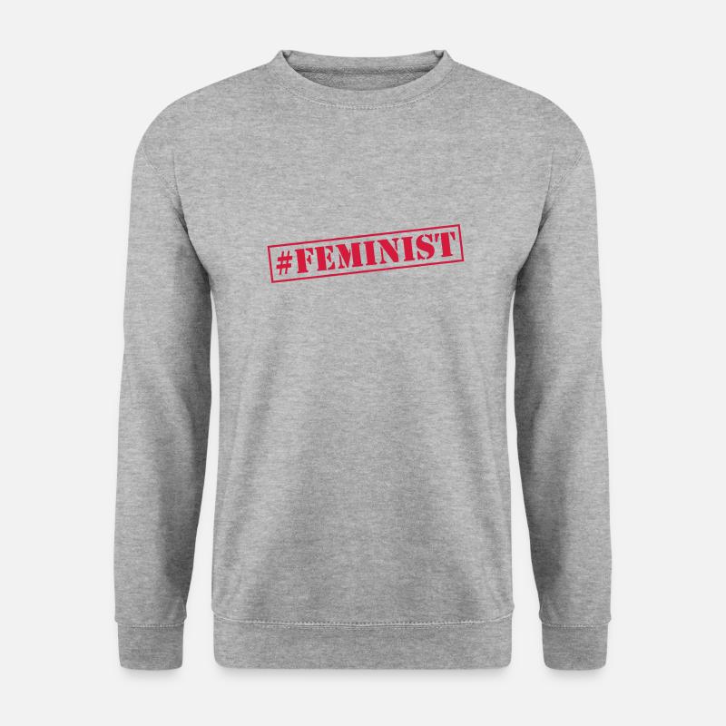 feminist - Unisex Pullover - Weißgrau meliert