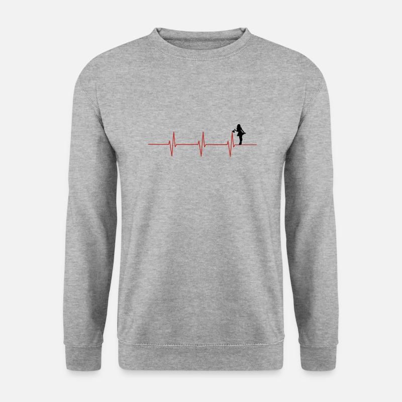 Herzschlag Reinigung - Unisex Pullover - Weißgrau meliert