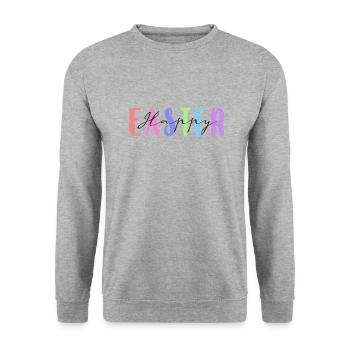 Joyeuses Pâques - Sweat-shirt Unisexe - gris chiné - Devant - Alina (178cm) & Michal (187cm)