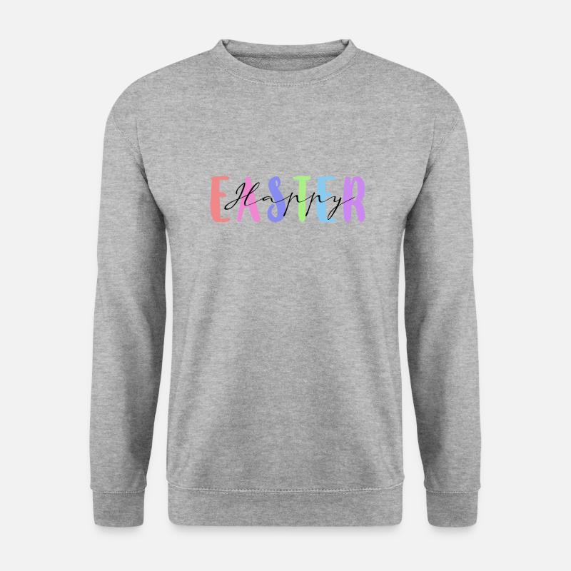 Frohe Ostern - Unisex Pullover - Weißgrau meliert