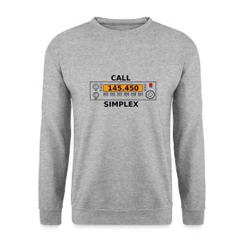 Radio call 145.450 Mhz ham radio - Unisex Sweatshirt - salt & pepper - Front - Alina (178cm) & Michal (187cm)