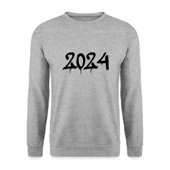 2024 - Unisex Pullover - Weißgrau meliert - Vorne - Alina (178cm) & Michal (187cm)