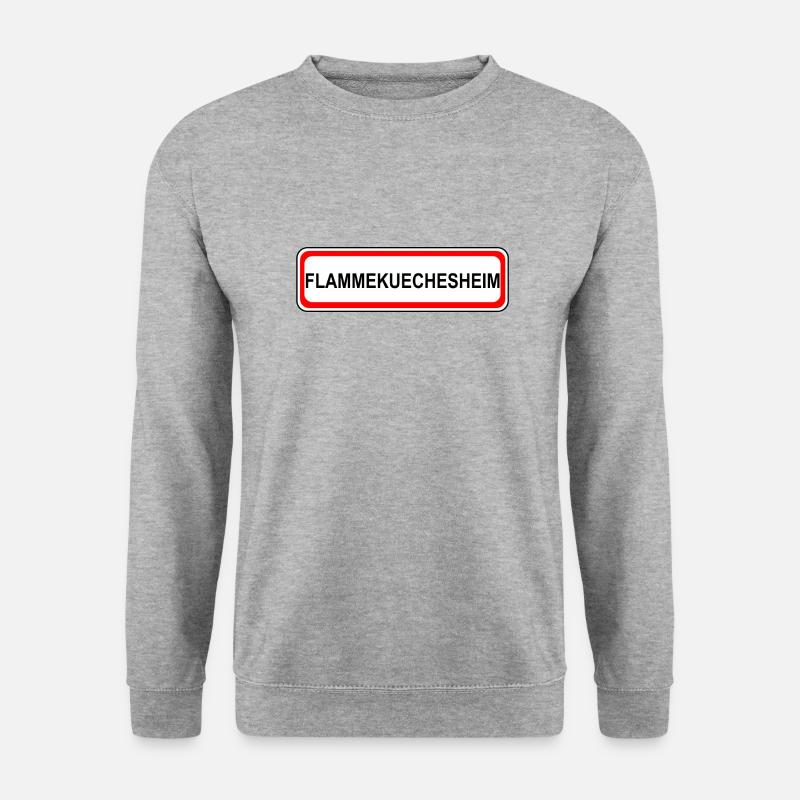Flammekuechesheim | - Unisex Pullover - Weißgrau meliert