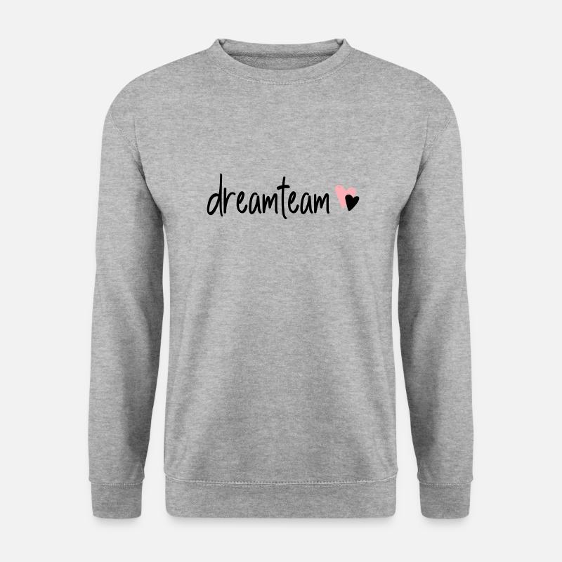 dreamteam - Unisex Pullover - Weißgrau meliert