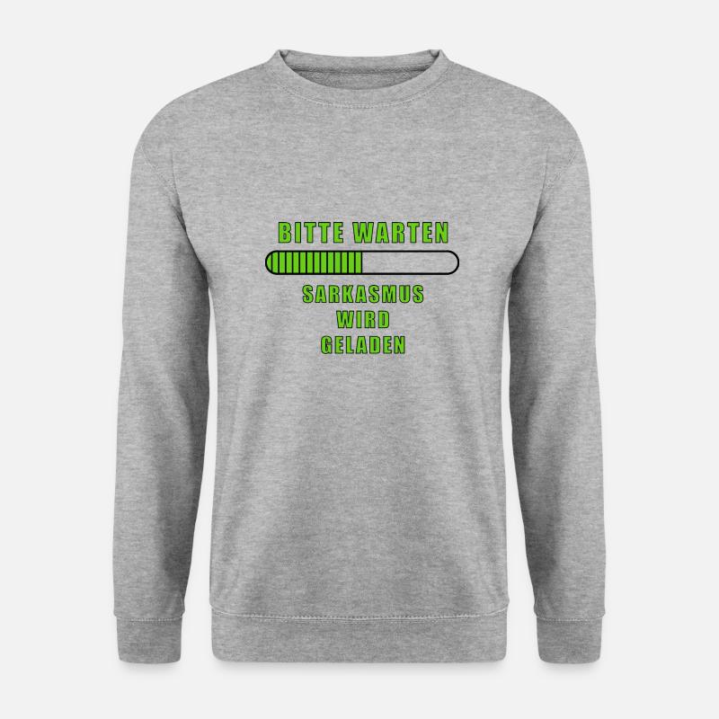 Ladebalken Bitte Warten Sarkasmus wird geladen - Unisex Pullover - Weißgrau meliert