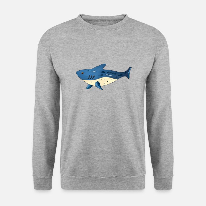 Hai - Unisex Pullover - Weißgrau meliert