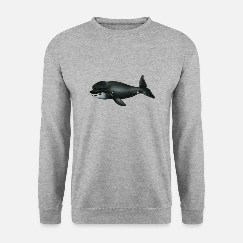 Grönlandwal - Unisex Pullover - Weißgrau meliert