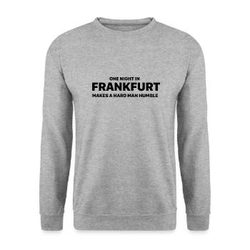 One Night in Frankfurt - Unisex Pullover - Weißgrau meliert - Vorne - Alina (178cm) & Michal (187cm)