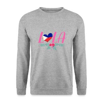 Philippines Filipino Flag Pride I Gift - Unisex Sweatshirt - salt & pepper - Front - Alina (178cm) & Michal (187cm)
