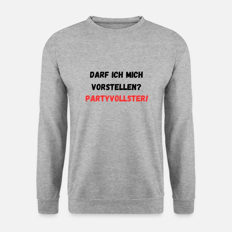 Partyvollster - Unisex Pullover - Weißgrau meliert
