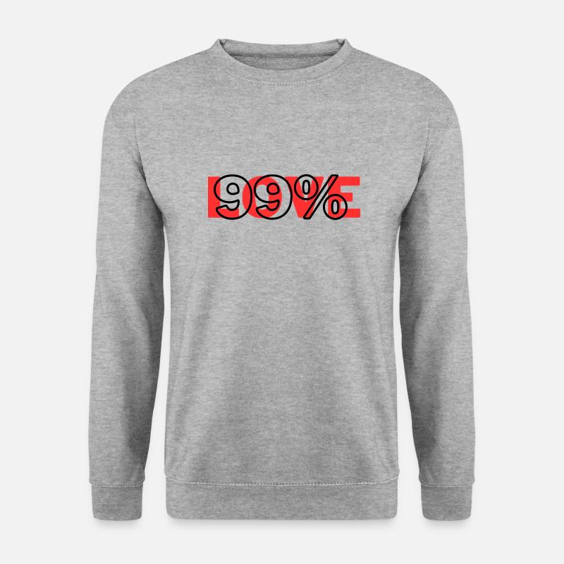 Love99% - Unisex Pullover - Weißgrau meliert