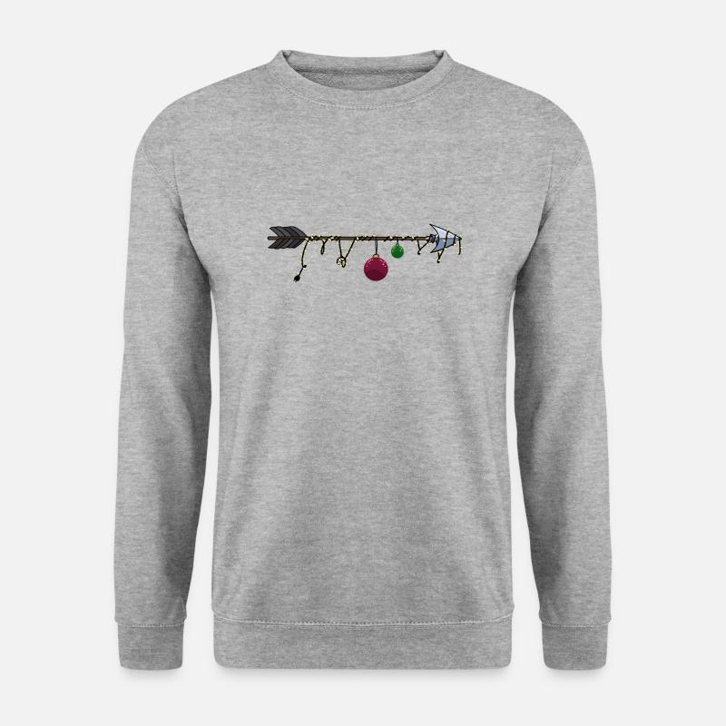 Weihnachtspfeil - Unisex Pullover - Weißgrau meliert