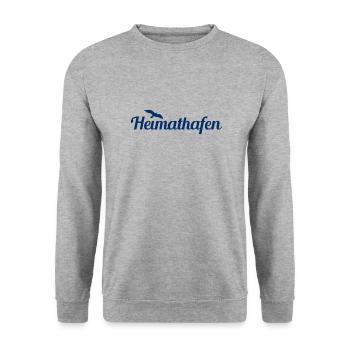 Heimathafen - Küste - Nordsee - Ostsee - Strand - Unisex Pullover - Weißgrau meliert - Vorne - Alina (178cm) & Michal (187cm)