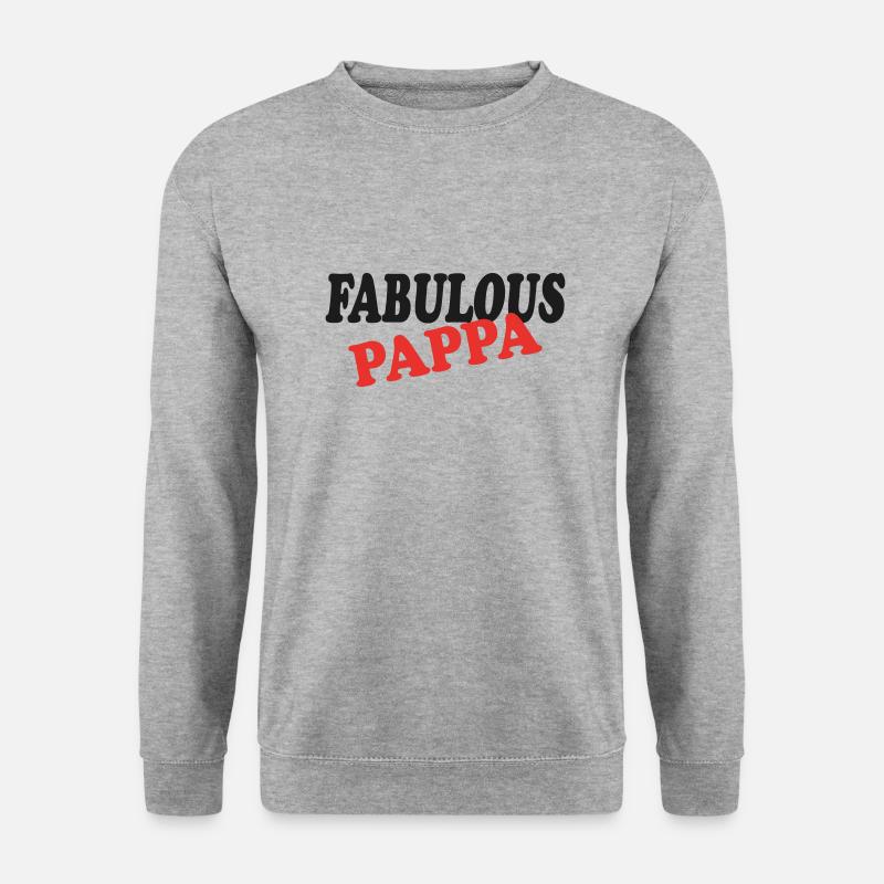 FABELHAFTER PAPPA - Unisex Pullover - Weißgrau meliert