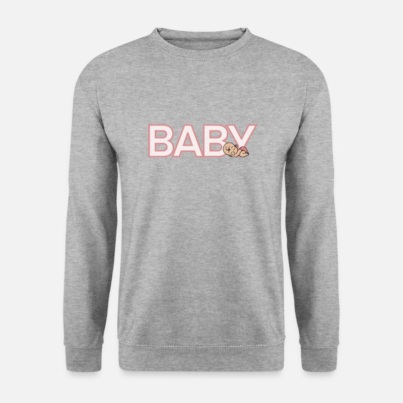 Baby Mädchen - Unisex Pullover - Weißgrau meliert