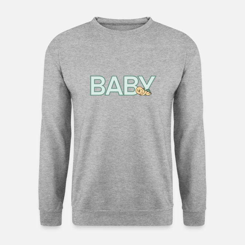 Baby - Unisex Pullover - Weißgrau meliert