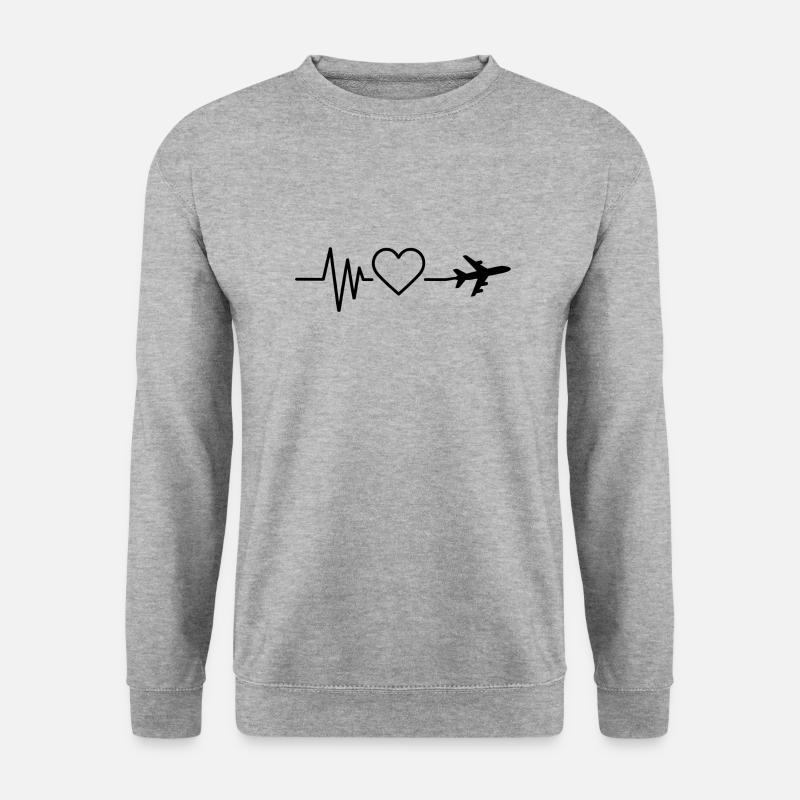 Reise - Unisex Pullover - Weißgrau meliert