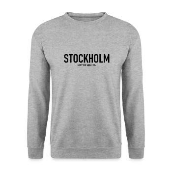 Stockholm - City of Lights - Schweden - Sweden - Unisex Sweatshirt - salt & pepper - Front - Alina (178cm) & Michal (187cm)