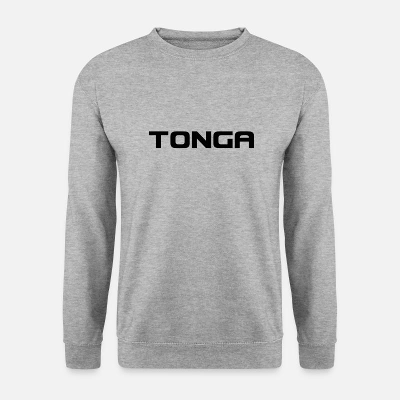 Tonga Logo - Pacific - Polynesien - Südsee - Unisex Pullover - Weißgrau meliert