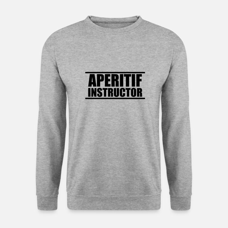 Aperitif-Lehrer-Logo T-Shirt - Unisex Pullover - Weißgrau meliert