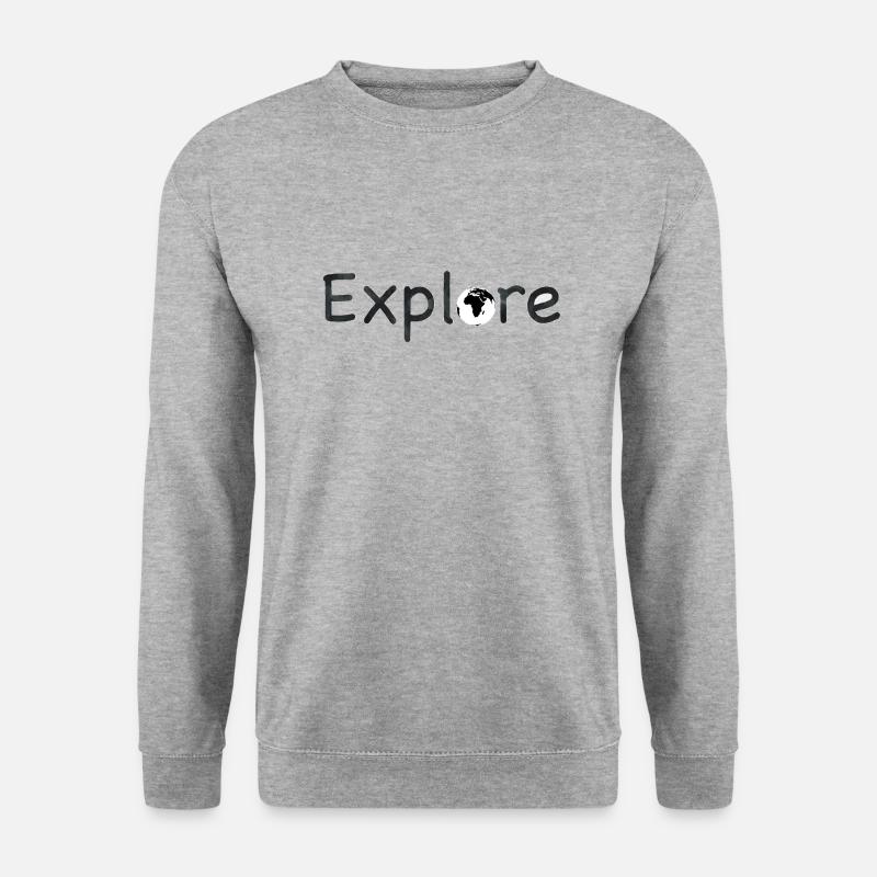 Explore - Sweat-shirt Unisexe - gris chiné