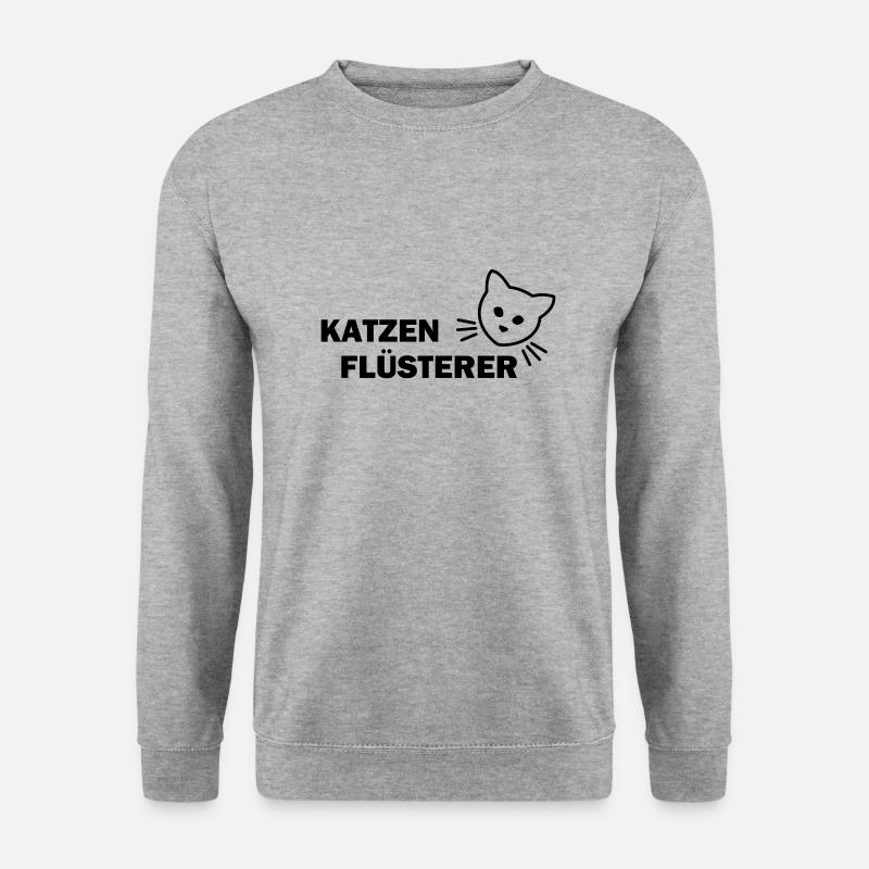 katzenflüsterer - Unisex Pullover - Weißgrau meliert