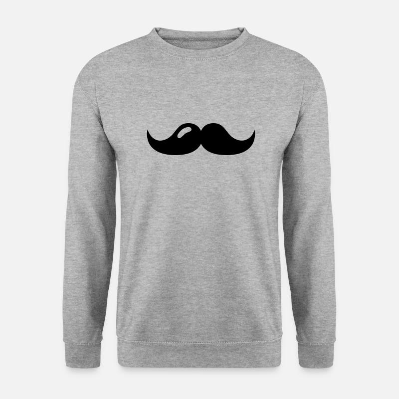 Mustache - Unisex Pullover - Weißgrau meliert