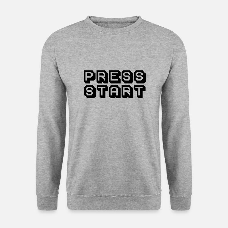 Press Start Arcade Pixelart Design - Unisex Sweatshirt - salt & pepper