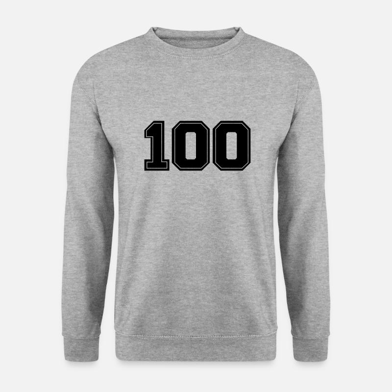100 - Unisex Pullover - Weißgrau meliert