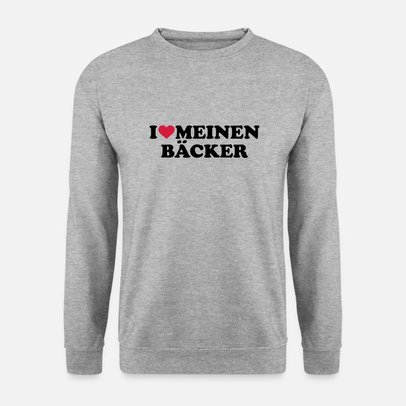 Bäcker - Unisex Pullover - Weißgrau meliert