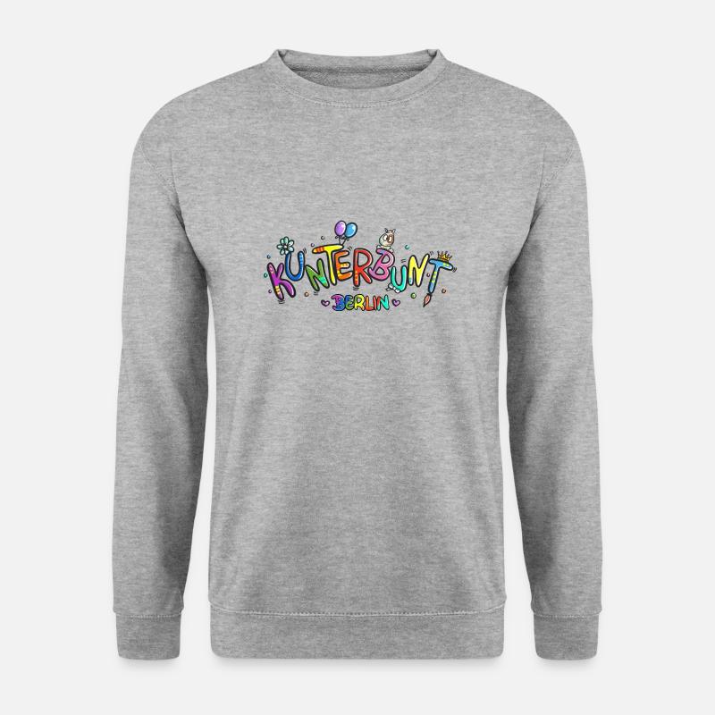 logo KunterbuntBerlin Berlin Style bunt Highlight - Unisex Pullover - Weißgrau meliert