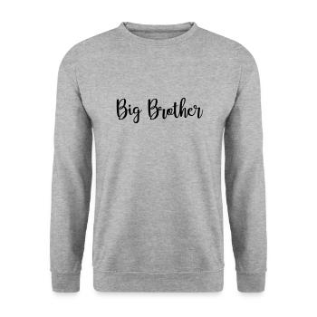 big brother - Unisex Pullover - Weißgrau meliert - Vorne - Alina (178cm) & Michal (187cm)