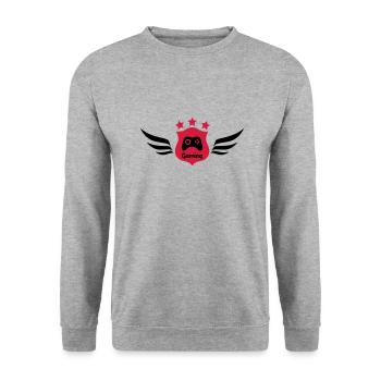 Gaming - Pro Gamer - Unisex Sweatshirt - salt & pepper - Front - Alina (178cm) & Michal (187cm)